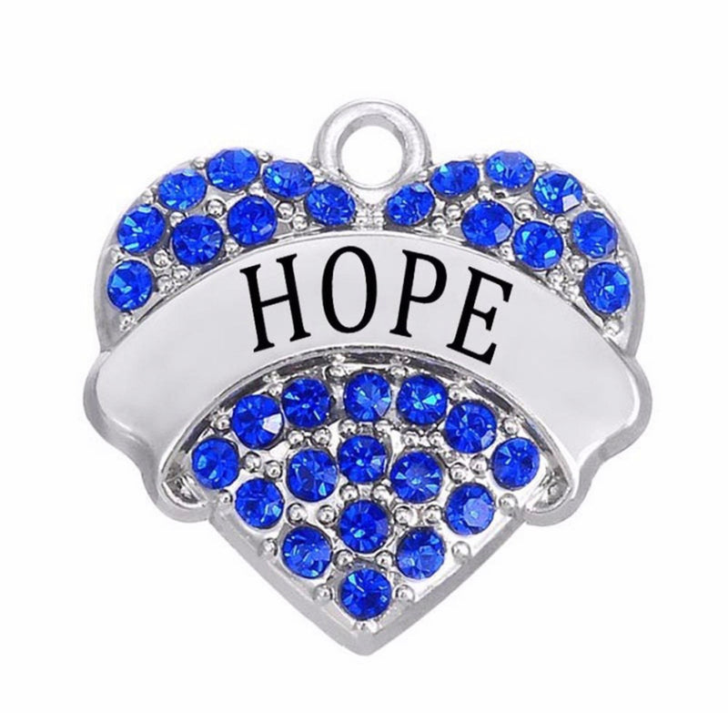 Heart with Rhinestones Charm/Pendant Collection: Faith, Hope, Nurse, Mom - Embrace Meaningful Symbols (1pc)