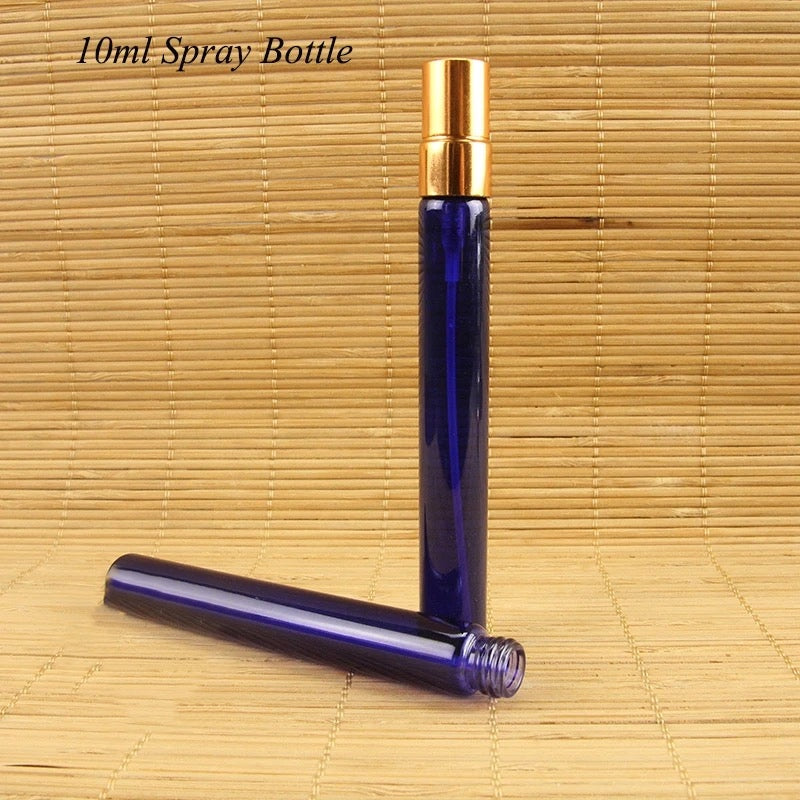 Convenient and Stylish: 10ml Blue Glass Essential Oil Bottle with Aluminum Cap