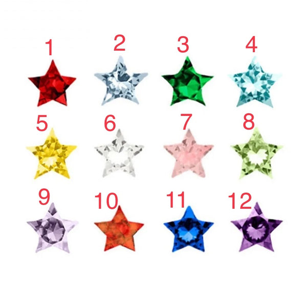 "Colorful Heart and Star Floating Gemstones Collection - Personalize Your Floating Locket"(1pc)