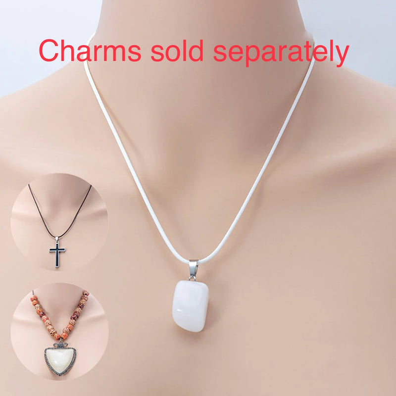 "2mm Versatile Charmer: Handcrafted Adjustable Leather Braided Rope Necklaces for Charms and Pendants"
