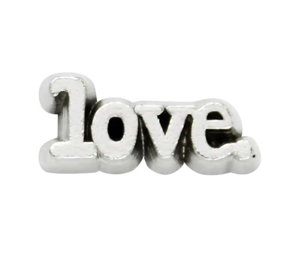 "Timeless Love Floating Locket Charm - Embrace the Power of Love"(1pc)