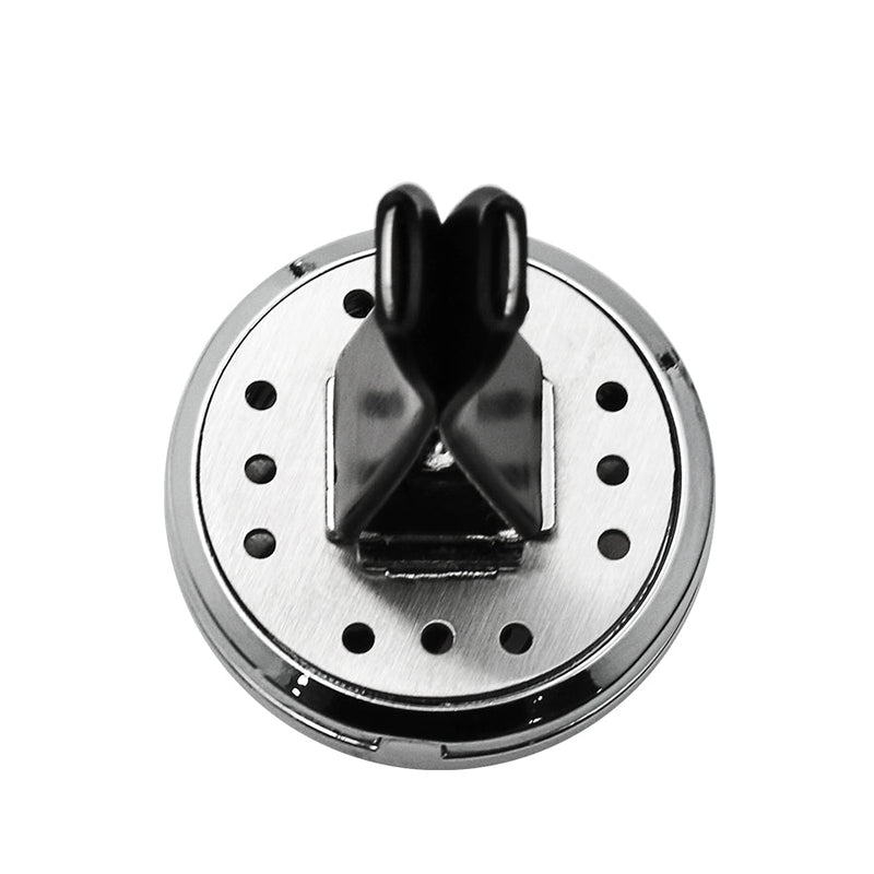 "Stainless Steel Essential Oil Car Diffuser - Cross Cutout with Fern Design"(1pc)
