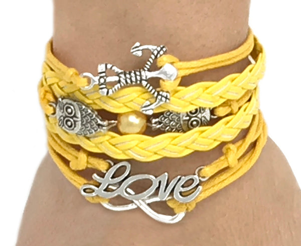 Yellow Multi Layer Bracelet (LOVE)