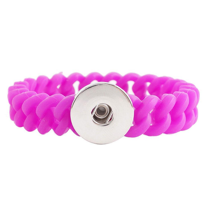Silicone Snap Jewelry Braided Rope Bracelet