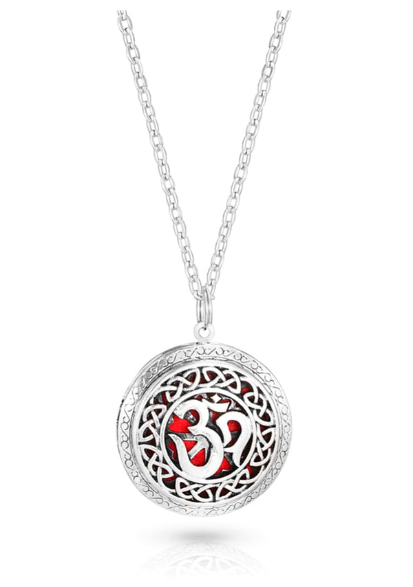Yoga Locket, Om Aromatherapy Necklace, Essential Oils Locket, Diffuser Necklace