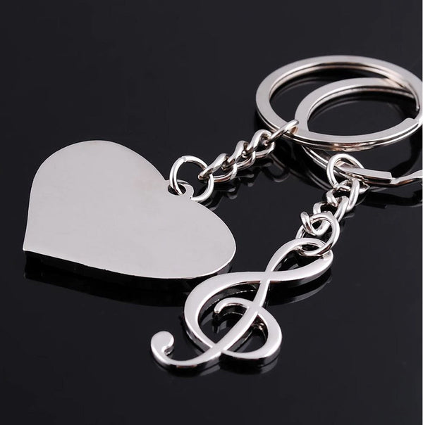 "Music of My Heart" Double Keychain