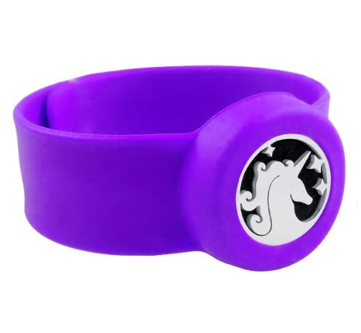 Kids Unicorn Silicone Aromatherapy Essential Oil Diffuser Slap Bracelets- Adjustable Size