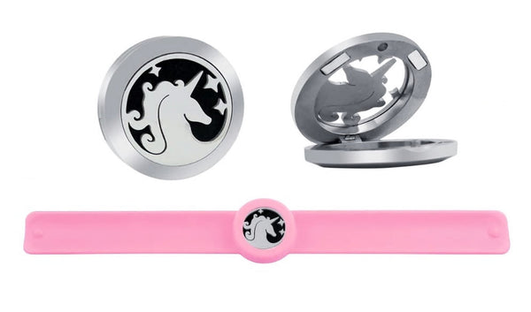 Kids Unicorn Silicone Aromatherapy Essential Oil Diffuser Slap Bracelets- Adjustable Size