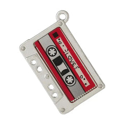 "Retro Cassette Tape Charm - Unleash the Nostalgia of Analog Music" Single Charm Included"