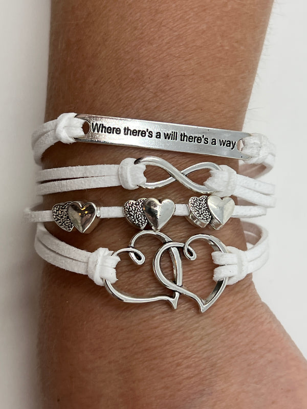 Where there’s a will there’s a way "Multilayered Adjustable Charm Bracelet"(1pc)
