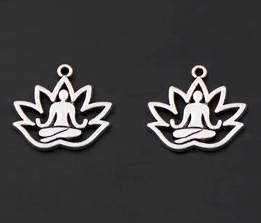 Yoga Metal Charm/Pendants: Embrace the Spirit of Serenity (1pc)