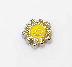 "Sunny Smiles Floating Locket Charm: Happy Sun"(1pc)