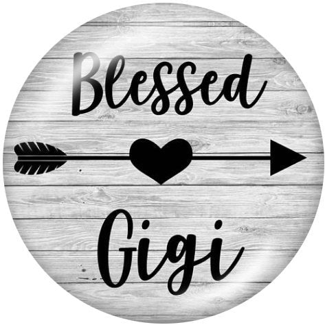 "Divine Love: Blessed Gigi 18mm Snap Button for Snap Jewelry Collection"
