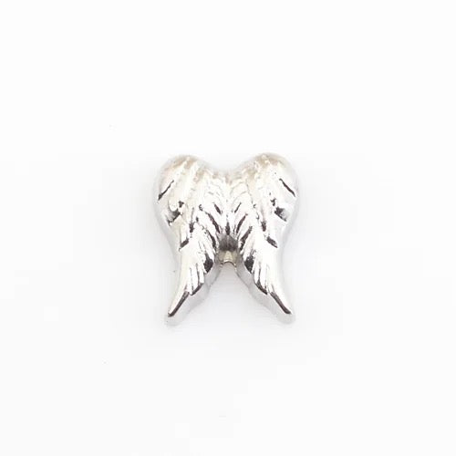 "Angel Wings Floating Locket Charm - Embrace Divine Protection and Guidance"(1pc)