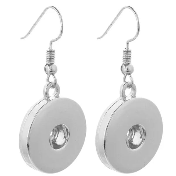 "Interchangeable Snap Button Earrings - 18mm: Effortlessly Express Your Style!"