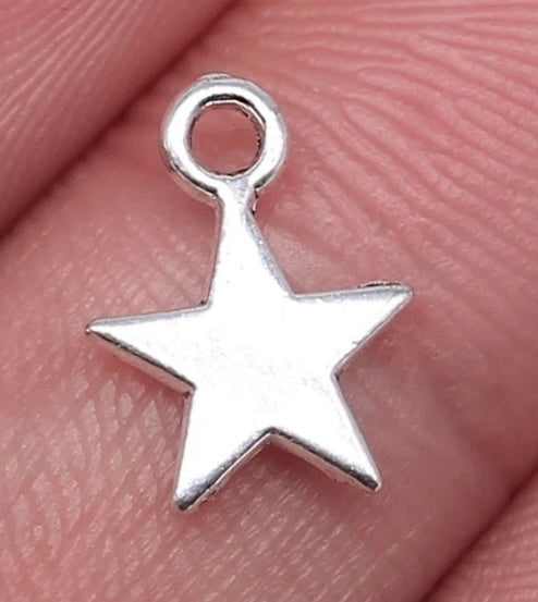 "Star Charm Collection - Illuminate Your Style in Antique Bronze, Silver, and Gold" (1pc)