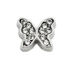 "Sparkling Butterfly Floating Locket Charm"(1pc)