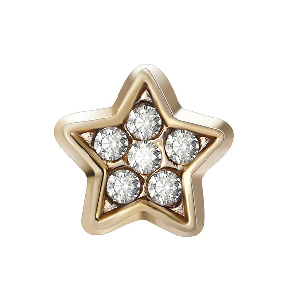 "Gold Color Five-Pointed Star Floating Charms for Locket"(1pc)