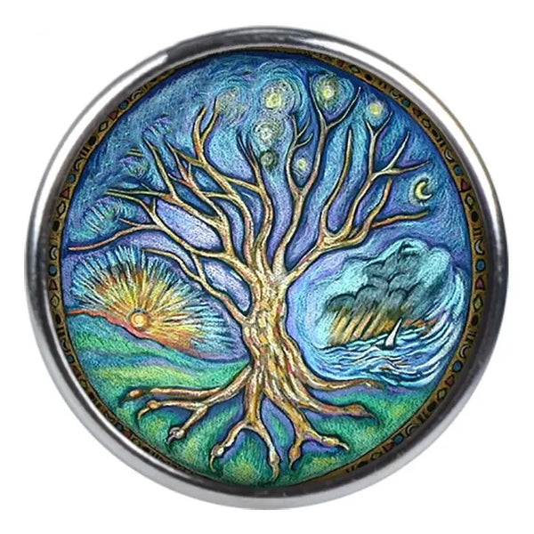 "Eternal Harmony: Tree of Life 18mm Round Snap Button for Snap Jewelry Collection"