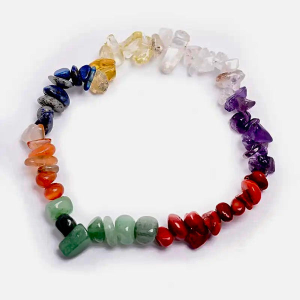 "Serenity Stones: 7 Chakra Natural Stone Bracelets for Women - Crystal Healing Energy Bracelet Jewelry Gift"