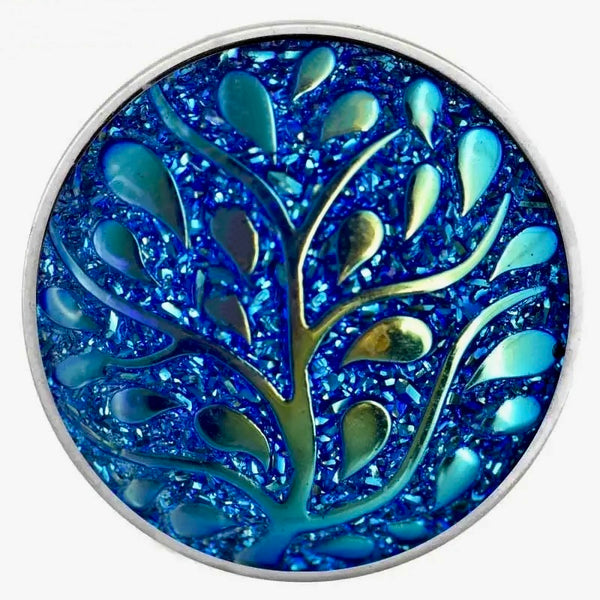 "Tree of Life Splendor: 18mm Snap Button Collection - Three Stunning Designs for Personalized Jewelry"