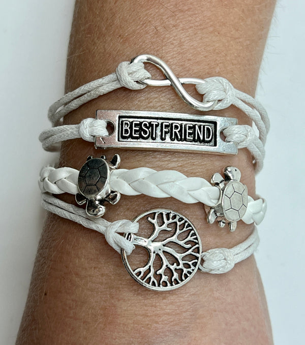 Best Friend/Tree "Multilayered Adjustable Charm Bracelet"(1pc)