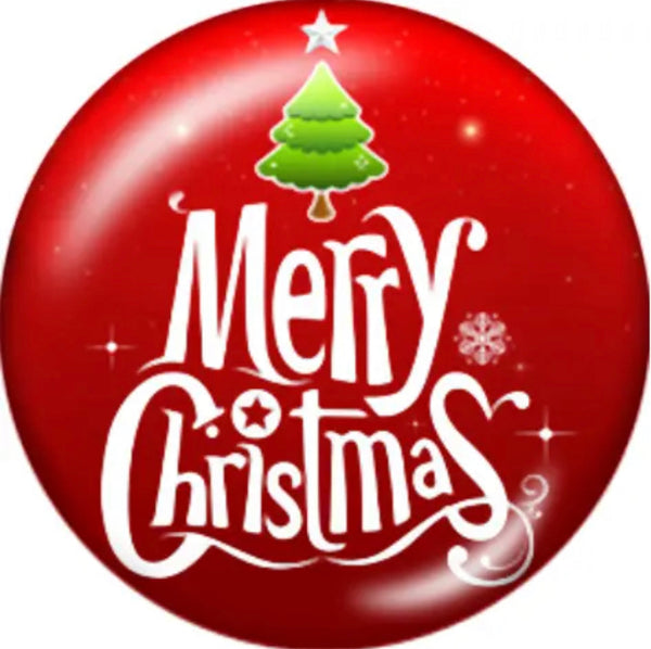 "Merry Christmas Tree Snap Button - 18mm: Includes Bonus Holiday Surprise Snap!"