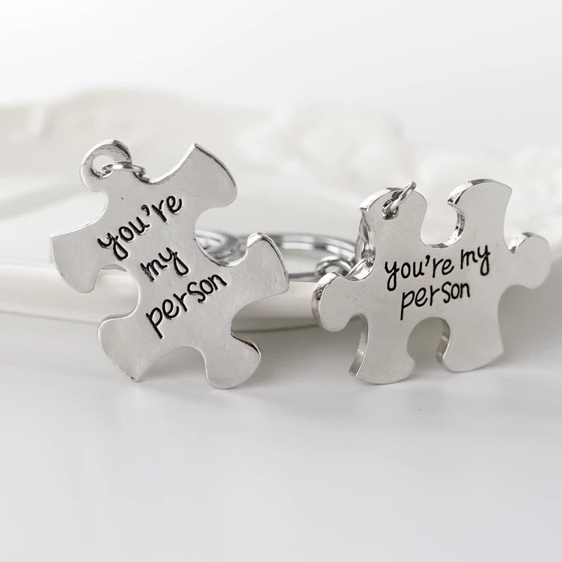 Couples Puzzle Keychain Set: You're My Person (1pc)