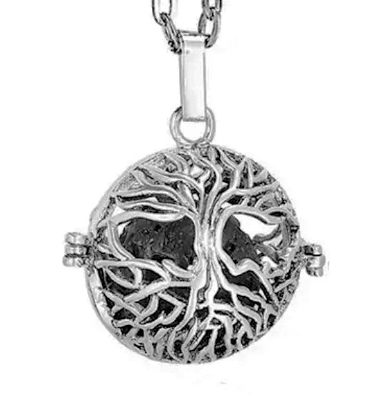 "Assorted Hollow Locket Pendant Cages with Aromatherapy Option - Random Cage Ball Included"(1pc)