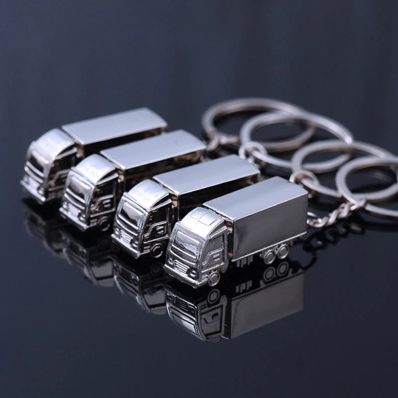 "Charming Mini Metal Truck Key Ring: Creative Gift Keychain for Women and Men"