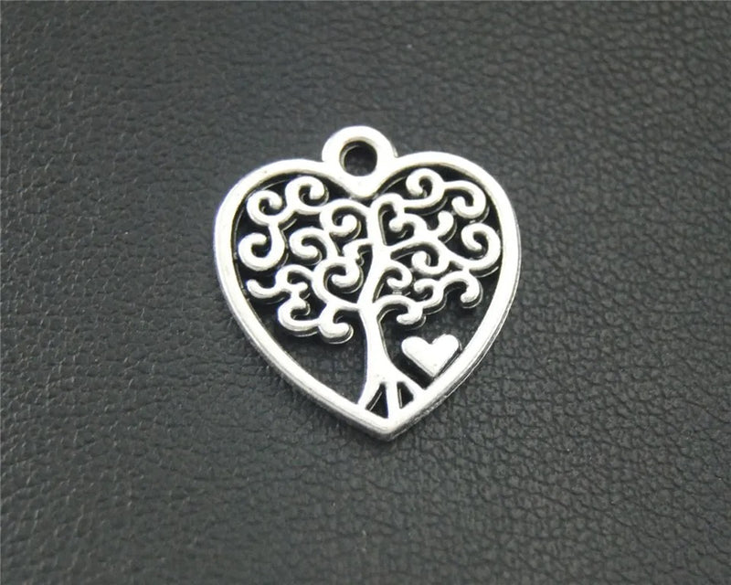 "Tree Heart Cutout Charm - Embrace Nature's Love and Connection" (1pc)