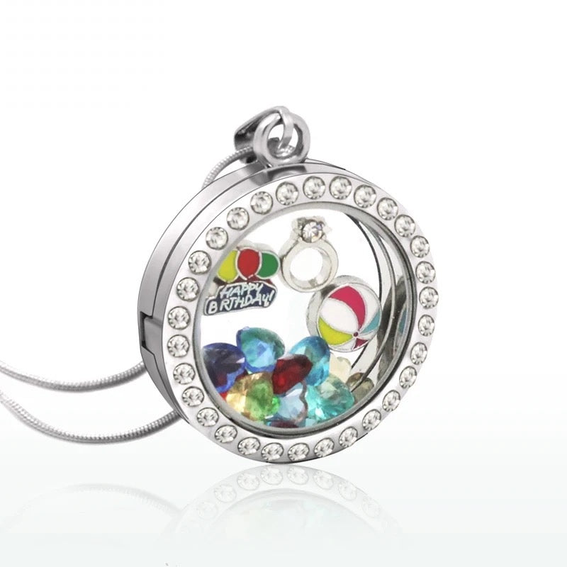"Dazzling Glass Floating Lockets - Explore our Wide Variety!"(1pc)