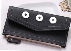 "Classic Simplicity: Snap Button Purse PU Leather Wallet Bag for Women"