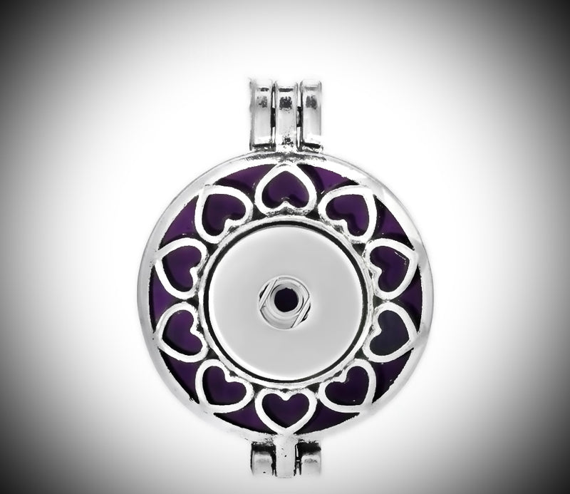 "AromaSnap: Essential Oil Aromatherapy Snap Locket Pendant Necklace for 20mm and 18mm Snap Buttons"(1pc)