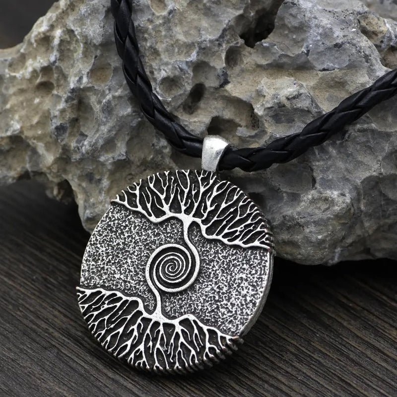 "Roots of Wisdom: The Tree of Life Nordic Talisman Pendant Necklace"