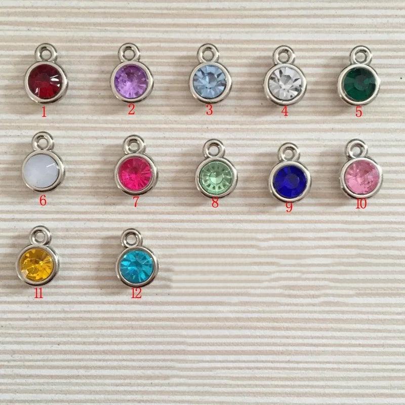 "Glimmering Birthstone Gem Charm - Celebrate Your Unique Birth Month" Single Charm Included"
