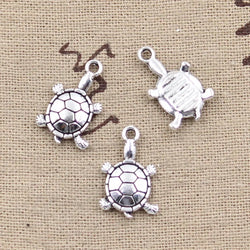 Serene Metal Turtle Charm Pendant - Symbol of Wisdom and Protection (1pc)
