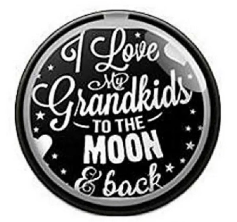 "To the Moon and Back Grandkids Snap Button - 18mm: Share Your Endless Love!"