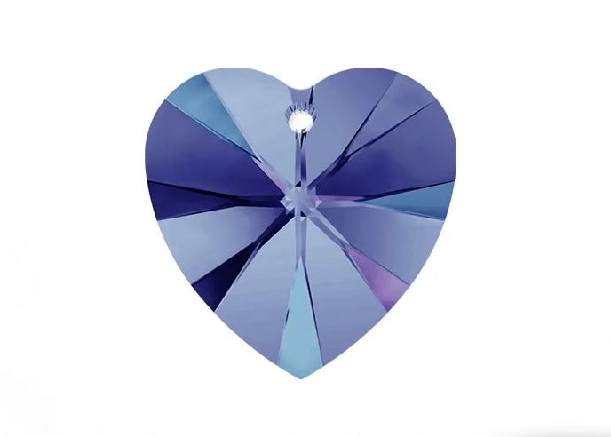 "Heart Crystal Gem Charm - Sparkle with Elegance in Six Stunning Colors" Single Charm Included"