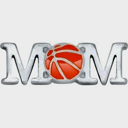 "Mom's Basketball Love Floating Locket Charm"  (1pc)