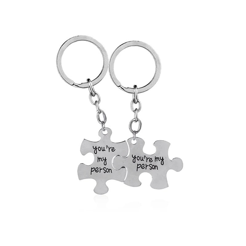 Couples Puzzle Keychain Set: You're My Person (1pc)