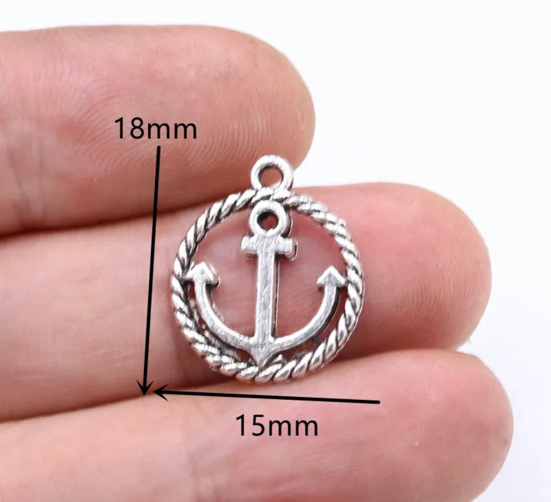 "Anchor and Rope Keychain Charm - Embrace Nautical Adventures" Single Charm Included"