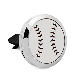 "Baseball Stainless Steel Essential Oil Car Diffuser - A Home Run of Aromatherapy"(1pc)