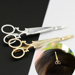Scissors Hairpin -Silver and Gold Barrette Hairpin