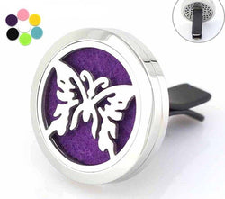"Stainless Steel Butterfly Essential Oil Car Diffuser"(1pc) v.1