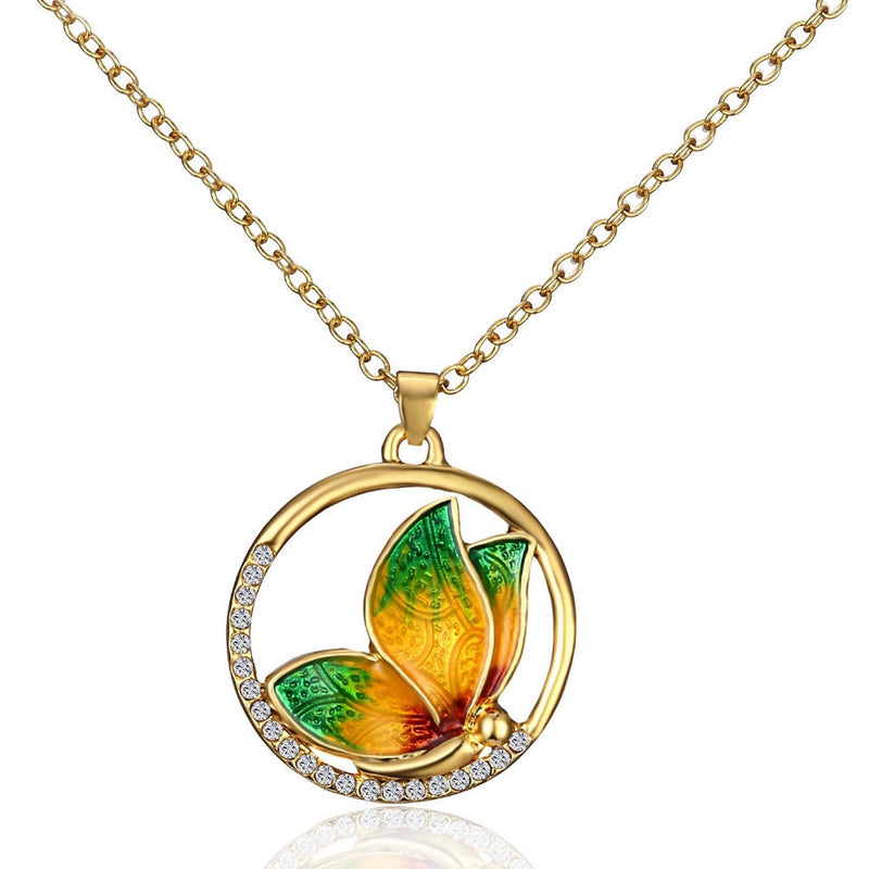 "Elegant Butterfly Pendant Necklace for Nature Lovers"(1pc)