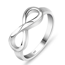 Sterling Silver Friendship Ring, Infinity Knot Promise Ring- (Sizes 5-7)