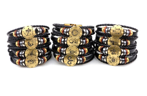 "Zodiac-inspired Handmade Stacked Bracelet Collection"(1pc)
