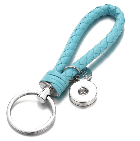 Leather Key Chains with 18mm Snap Button (4 Colors)