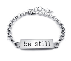 "Be Still" Aromatherapy Essential Oil Diffuser Locket Bracelet